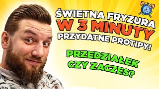 Klasyczna fryzura męska w 3 minuty Z przedziałkiem i zaczes do tyłu oraz PROTIPY dla początkujących [upl. by Yeniar]