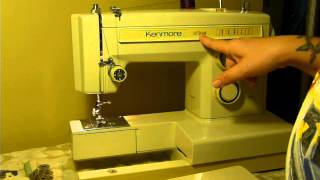 NIFTYTHRIFTYGIRL Super convenient vintage Kenmore model 1351 convertible sewing machine [upl. by Reiss742]