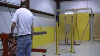 Demonstration of Wind Blown Debris Simulator or quotAir Cannonquot at the NAHB Research Center [upl. by Arun638]