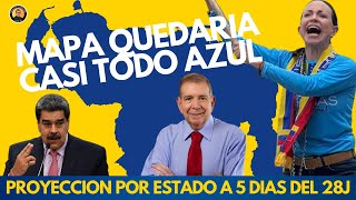 MAPA DE VENEZUELA QUEDARIA casi TODO AZUL el 28 de JULIO con una gran VICTORIA DE EDMUNDO [upl. by Quennie575]