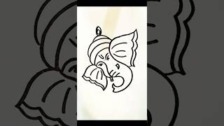 S  ganesh drawing step by step shorts art ganpatibappa [upl. by Ateinotna]