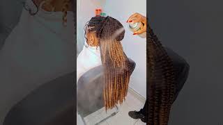 Water wave at GEE CURLY SALON foryou braidhairstylesforblackwomen [upl. by Atnauqal212]