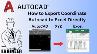 How to Export coordinate AutoCAD to Excel Directly [upl. by Der]