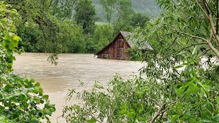 Hochwasser Überschwemmungen in 73312 Geislingen an der Steige am 01062024 [upl. by Favianus316]