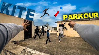 Kite vs Parkour  Indian Parkour  Flyingmeenaboi [upl. by Inahpit]