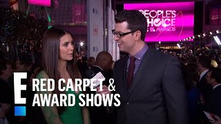 Nina Dobrev on the Red Carpet  E Peoples Choice Awards [upl. by Blanchard]