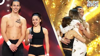 Theo amp Milas Stratospheric Performance Earns the Golden Buzzer  Canadas Got Talent [upl. by Christabella]