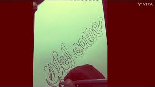 welcome drawing easy  pencil Drawing step by step [upl. by O'Doneven]