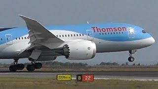 First 787 at LCA Landing Takeoff External views Thomson 7878  Unique views [upl. by Edra23]