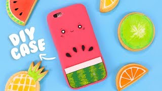 DIY SILICONE PHONE CASE  Cute Watermelon Phone Case Tutorial [upl. by Sahpec]