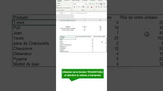 shorts Lastuce pour transposer un tableau de données dans le bon sens dans Excel 🤔 [upl. by Euqram]