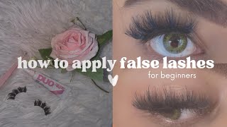 How to apply false LASHES in UNDER 1 MINUTE  False Lash Tutorial For BEGINNERS [upl. by Anenahs595]