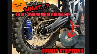 Talaria Sting MX4 Swing Arm STRIPPED OUT  How To Repair CHEAP amp EASY  40 vs 400 [upl. by Niessuh]