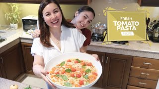 COOKING FRESH TOMATO PASTA WITH JULIA  Marjorie Barretto [upl. by Pompei]