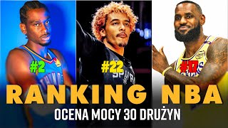 RANKING 30 drużyn NBA Zmiany są OGROMNE [upl. by Ybbob]