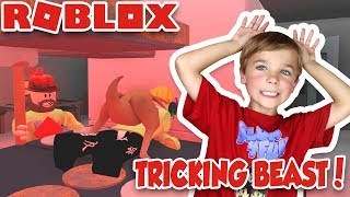 TRICKING BEAST SO EASILY in ROBLOX FLEE THE FACILITY RUN HIDE ESCAPE [upl. by Llehsyt]