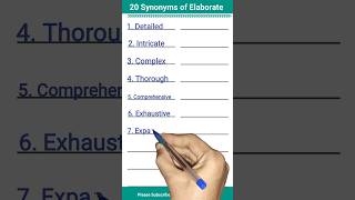 The ULTIMATE List of Synonyms for quotElaboratequot english esl englishlanguage vocabulary learneng [upl. by Nesrac]