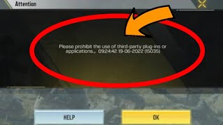 Fix please prohibit the use of thirdparty plugins or applications cod mobile problem solve [upl. by Cecily]