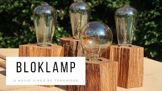 Building Rustic Table Lamps using Firewood and Edison Bulbs  DIY Upcycling Project [upl. by Carr]