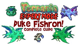 Terraria Duke Fishron Guide Expert Mode amp Normal Drops Mount amp Easy Fight PCmobileconsole [upl. by Arymas]