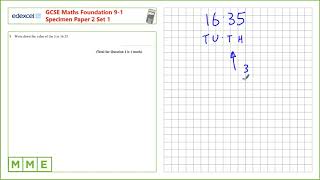 GCSE Maths EDEXCEL Specimen Set 1 Foundation Paper 2 Q1 Place value [upl. by Anirehtak53]