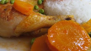 RECETA Estofado de pollo sano rico fácil comida peruana [upl. by Fitts]