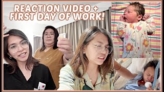 REACTION VIDEO SA BIRTH VLOG NI simplyrhaze  FIRST DAY SA WORK RichZigzVlogs [upl. by Bixler]