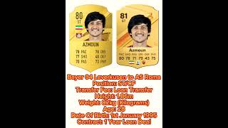 Sardar Azmoun🇮🇷 Bayer 04 Leverkusen to AS Roma football transfer asroma leverkusen seriaa🔴🟡⚽🇮🇹 [upl. by Pavla583]