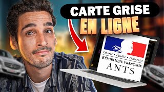 Comment faire sa carte grise en ligne  TUTO 2024 [upl. by Cirtemed186]