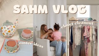 an honest purge of my closet spring amp easter basket haul  sahm vlog [upl. by Fiedler998]