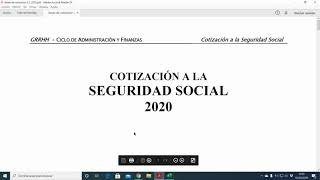 Nóminas 2 Cotizaciones a la Seguridad Social [upl. by Alaehs322]