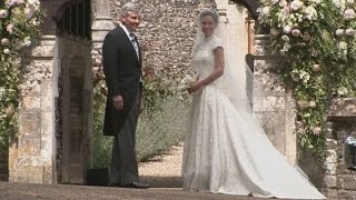 Pippa Middleton arrives at church for her wedding [upl. by Violante]