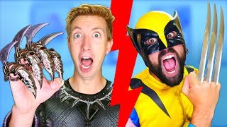 Wolverine vs Black Panther  Epic gadget Battle Challenge [upl. by Weywadt43]