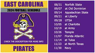 2024 East Carolina Pirates Football Schedule [upl. by Ahseenat832]