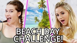 BEACH DAY OUTFIT CHALLENGE w Chloe Lukasiak amp Marissa Rachel [upl. by Glori]