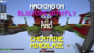 Hacking on BlocksMC CheatMine and MineBlaze w liquidbounce v015 dev [upl. by Hsakaa715]