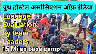 YHAI chanderkhani pass PART 6A cp4 2016 Luggage evaluation by camp leaders b4 starting trek [upl. by Tadio791]