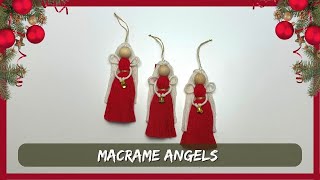 DIY Easy Macrame Angel Tutorial  Christmas ornament [upl. by Asoral]