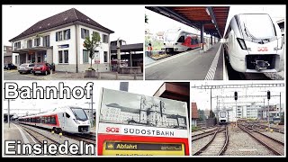 Einsiedeln Railway Station  Südostbahn beim Bahnhof Einsiedeln Kanton Schwyz Schweiz [upl. by Eceela228]