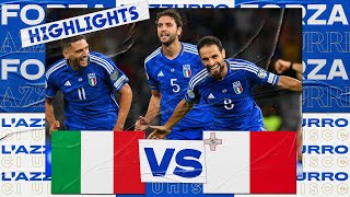 Highlights ItaliaMalta 40  Qualificazioni EURO 2024 [upl. by Yantruoc]