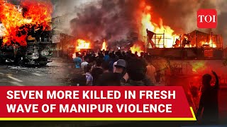 7 More Killed In Indias Manipur Protesters Pelt Stone Try To Storm CMs Residence  Watch [upl. by Tanney177]