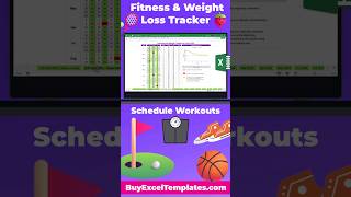 Fitness amp Weight Loss Tracker Spreadsheet weightloss fitness workout [upl. by Ahseele]