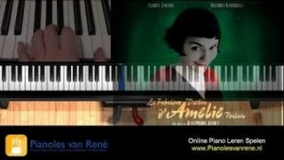 Yann Tiersen  Comptine dun autre été Après La Midi Amelie  piano tutorial Nederlands [upl. by Tneciv10]