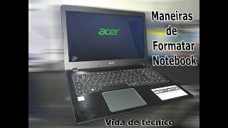 Como Formatar Notebook Acer [upl. by Noteek]