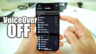 How to Disable  Turn OFF TalkBack on a Apple iPhone 12 [upl. by Ahsienak678]