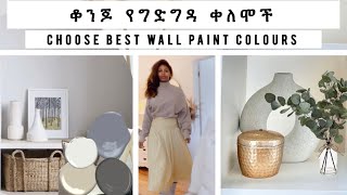 ትክክለኛ የግድግዳ ቀለም እንምረጥ Best amp popular wall paint colours BetStyle 21 May 2022 [upl. by Eahsal]