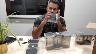 Nayasa Bhaktee Fusion Plastic Containers 750 1000 1500ml Grey Hindi Unboxing [upl. by Ssepmet]