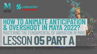 How to Animate Anticipation amp Overshoot in Maya  Lesson5PartA  Maya Animation for Beginners Live [upl. by Edan619]