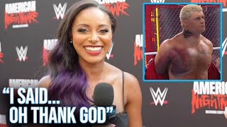 Brandi Rhodes’ Hilarious Reaction To Cody Tearing His Pec [upl. by Yumuk]