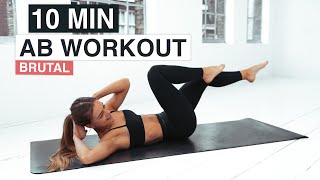 10 MIN BRUTAL AB WORKOUT TO GET RIPPED ABS  No Equipment Home Workout [upl. by Nyliram]